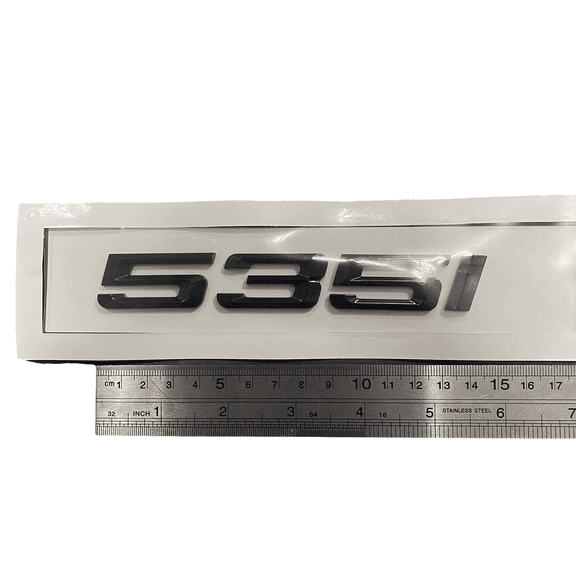 Gloss Black 535i Emblem Badge for BMW 535 Rear Trunk Replacement Nameplate