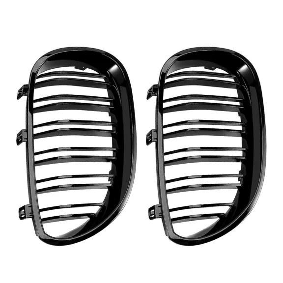 Gloss Black Car Front Kidney Grille Grill for 5 Series E60 E61 M5 520I 535I 550I 2003-2010 Sedan