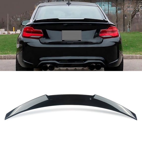 Gloss Black For BMW M235i F22 F87 M4 Style 2014-2020 Coupe Rear Trunk Lip Spoiler Wing
