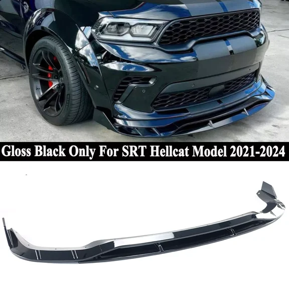 Gloss Black For Dodge Durango SRT Hellcat 2021-2024 V1 Front Bumper Splitter Lip