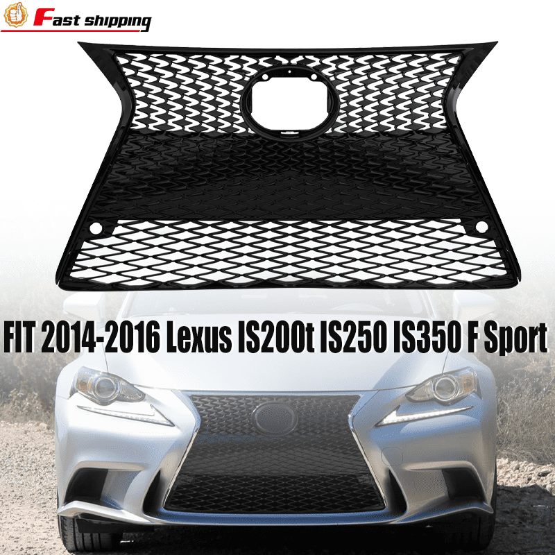 Fits 06-08 IS250 350 ISF Is-F Style Front Buper Hood esh Upper Grille Black | eBay
