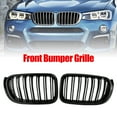 thumbnail image 1 of Gloss Black Front Bumper Kidney Grille Grill Fit for BMW X3 X4 F25 F26 2014-2017, 1 of 7