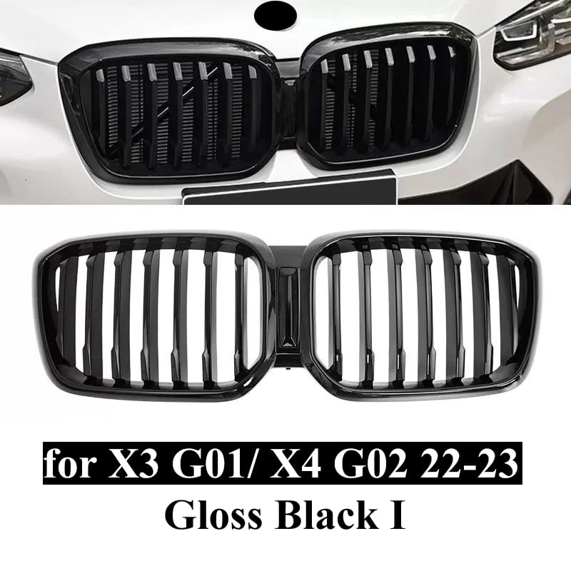 Gloss Black Front Kidney Grill Grille Fit for BMW X3 X4 G01 G02 2022 ...
