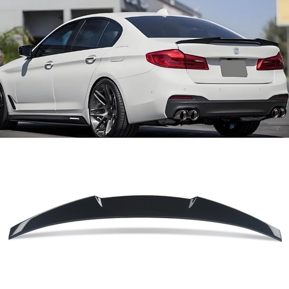 Gloss Black M4 Style Rear Trunk Spoiler Lip Wing For 2017-2021 BMW G30 530i 540i