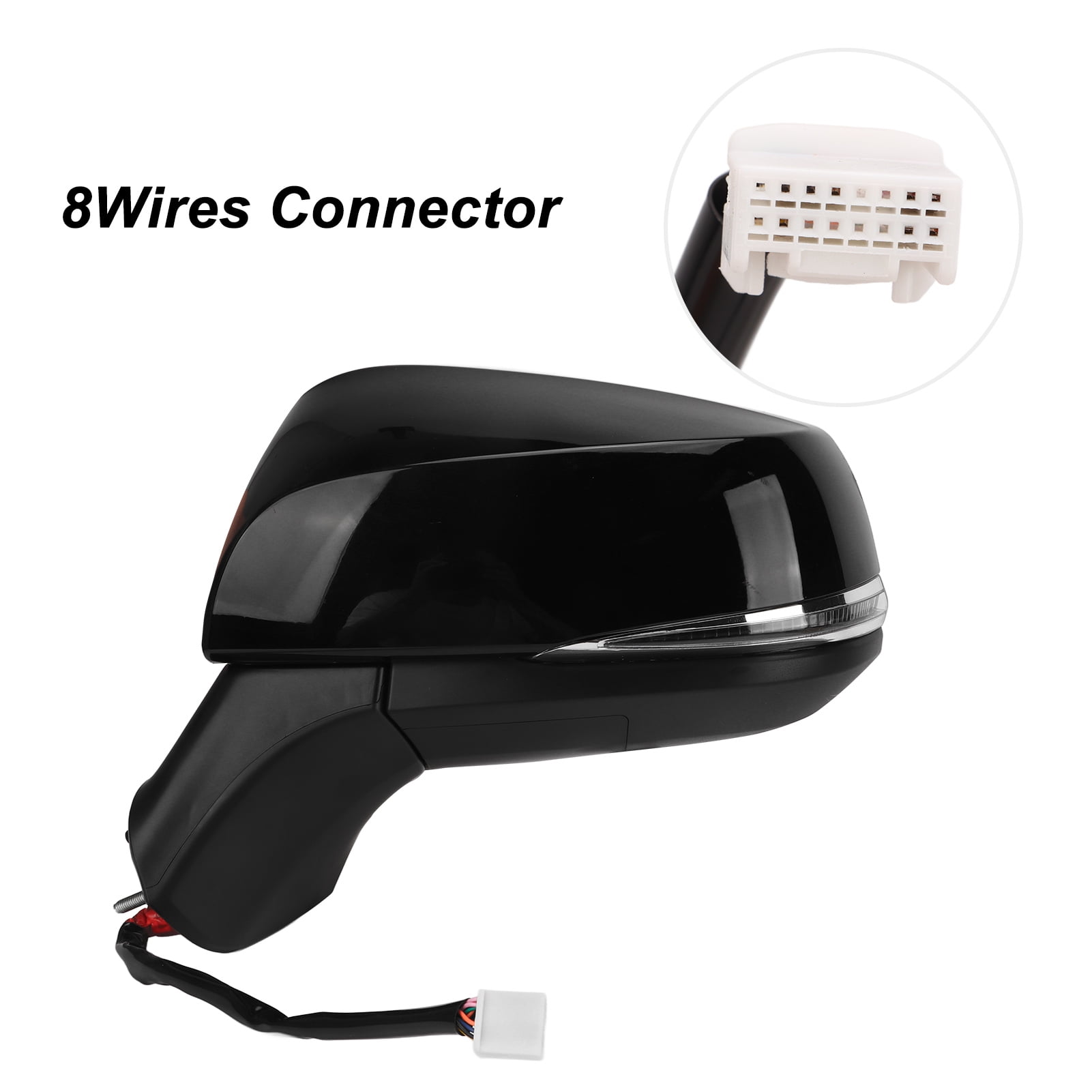 Gloss Black Power Heated Side Mirror With Turn Signal BSM ,KIMISS