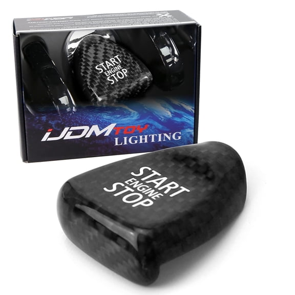 Gloss Black Real Carbon Fiber Keyless Engine Start/Stop Push Start Button Cover Trim For Mini Cooper F54 F55 F56 F60