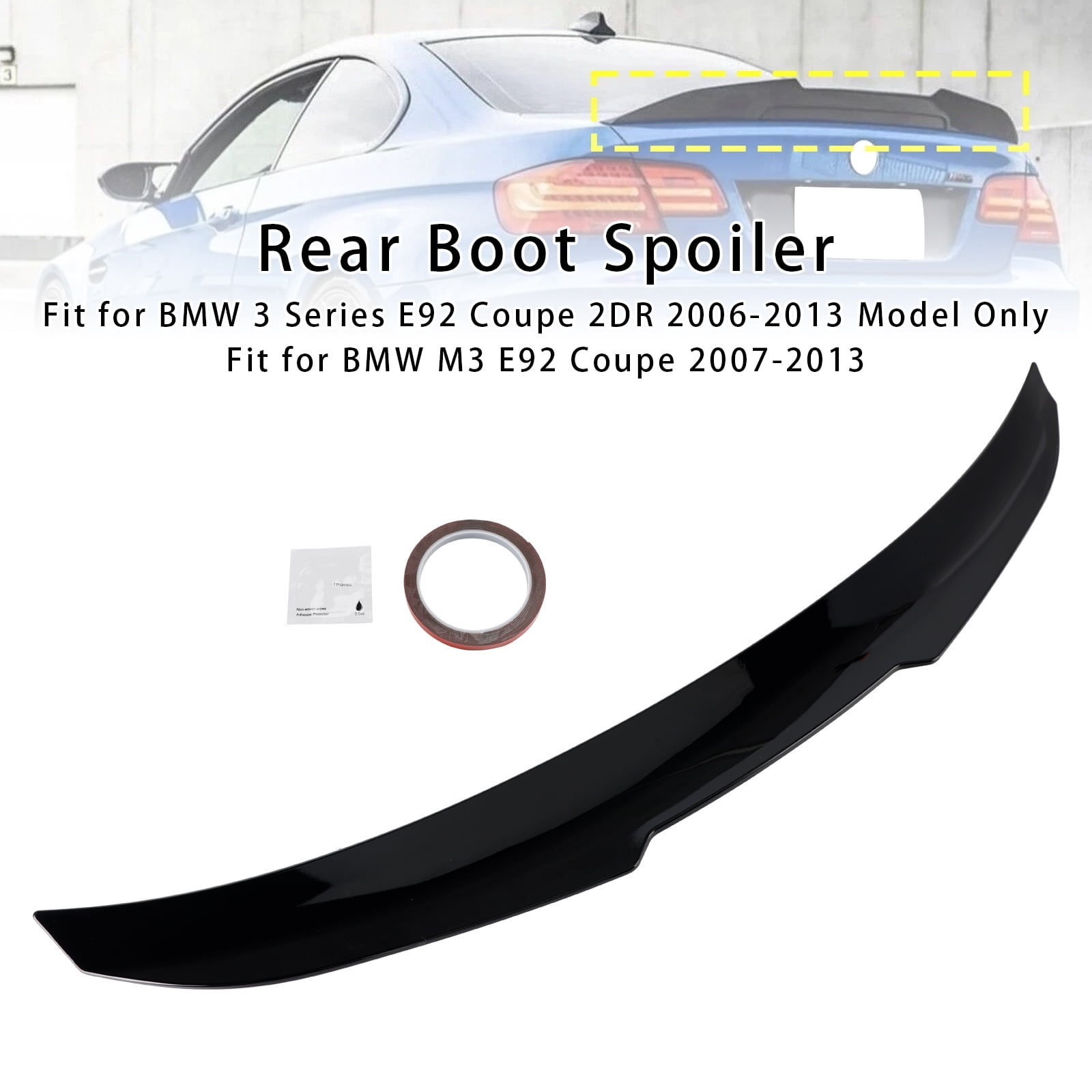 Gloss Black Rear Boot Spoiler For BMW 3 Series E92 06-13 Coupe PSM ...