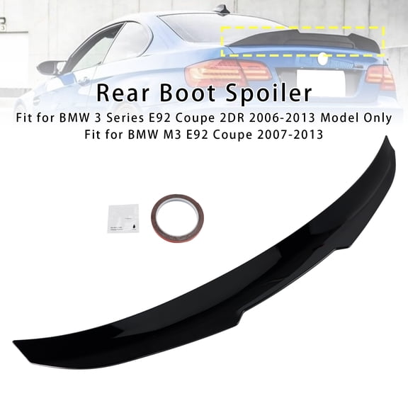 Gloss Black Rear Boot Spoiler For BMW 3 Series E92 06-13 Coupe PSM Style