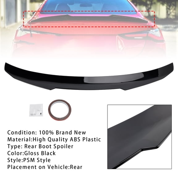Gloss Black Rear Boot Spoiler For BMW 4 Series G22 G82 Coupe 2020+ PMS Style