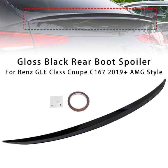 Gloss Black Rear Boot Spoiler For Benz GLE Class Coupe C167 2019+ AMG Style