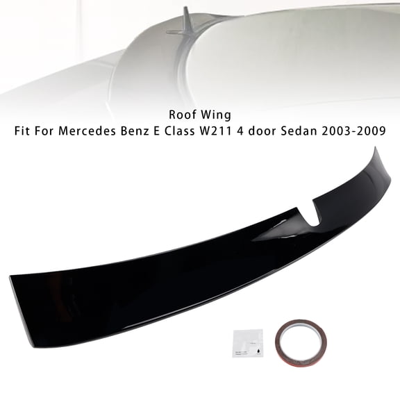 Gloss Black Rear Roof Wing For Mercedes-Benz E-Class W211 2003-2009 Sedan
