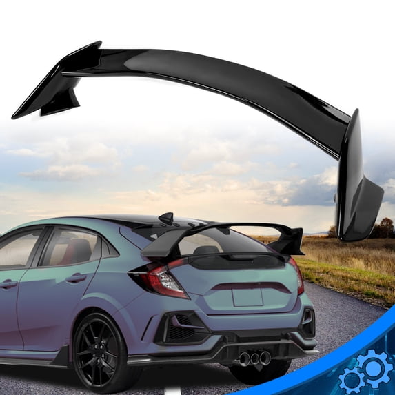Gloss Black Rear Trunk Wing Spoiler Compatible with Ho nda Civic Hatchback 2016-2021 Type R Style