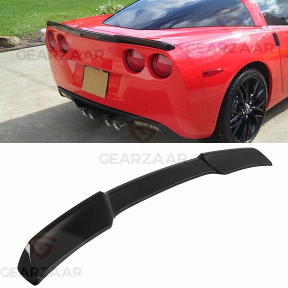 Gloss Black Rear Trunk Wing Spoiler For 2005-2013 Corvette C6 ZR1 Extended */L