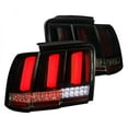 thumbnail image 1 of Gloss Black & Red Facelift Sequential LED Tail Lights for 1999-2004 Ford Mustang, 1 of 1
