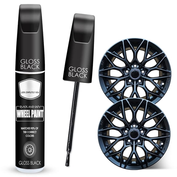 Ups Wheel Wheel Scratch Repair Kit for Curb Rash, Gloss Black Rim Touch Up Paint ...