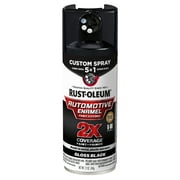 Gloss Black, Rust-Oleum 2X Automotive Enamel 5 in 1 Spray Paint, 12 oz, 394893