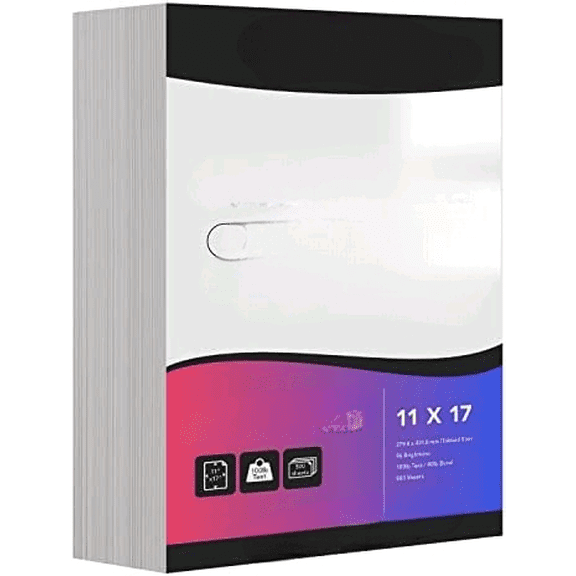 Gloss Digital Paper  Perfect for Color Laser Printing, Design Proposals, Flyers, Brochures | 11 x 17 | Glossy 100lb Text (40lb Bond) | 96 Bright | Acid Free, Coated Finish | 500 Sheets per Pack