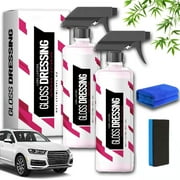 Gloss Dressing for Floor Mats, 120ml Gloss Dressing for Cars, Detailing Plastic Restorer for Cars, Car Interior Cleaner Black Trim Restorer, Non-greasy, Long Lasting Shine (2pcs)