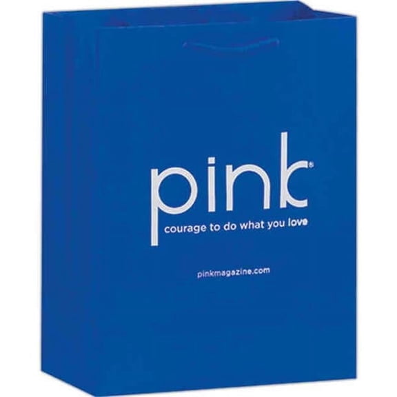 Gloss Laminated Euro Tote Paper Shopper - Royal Blue - 8in. x 10in.