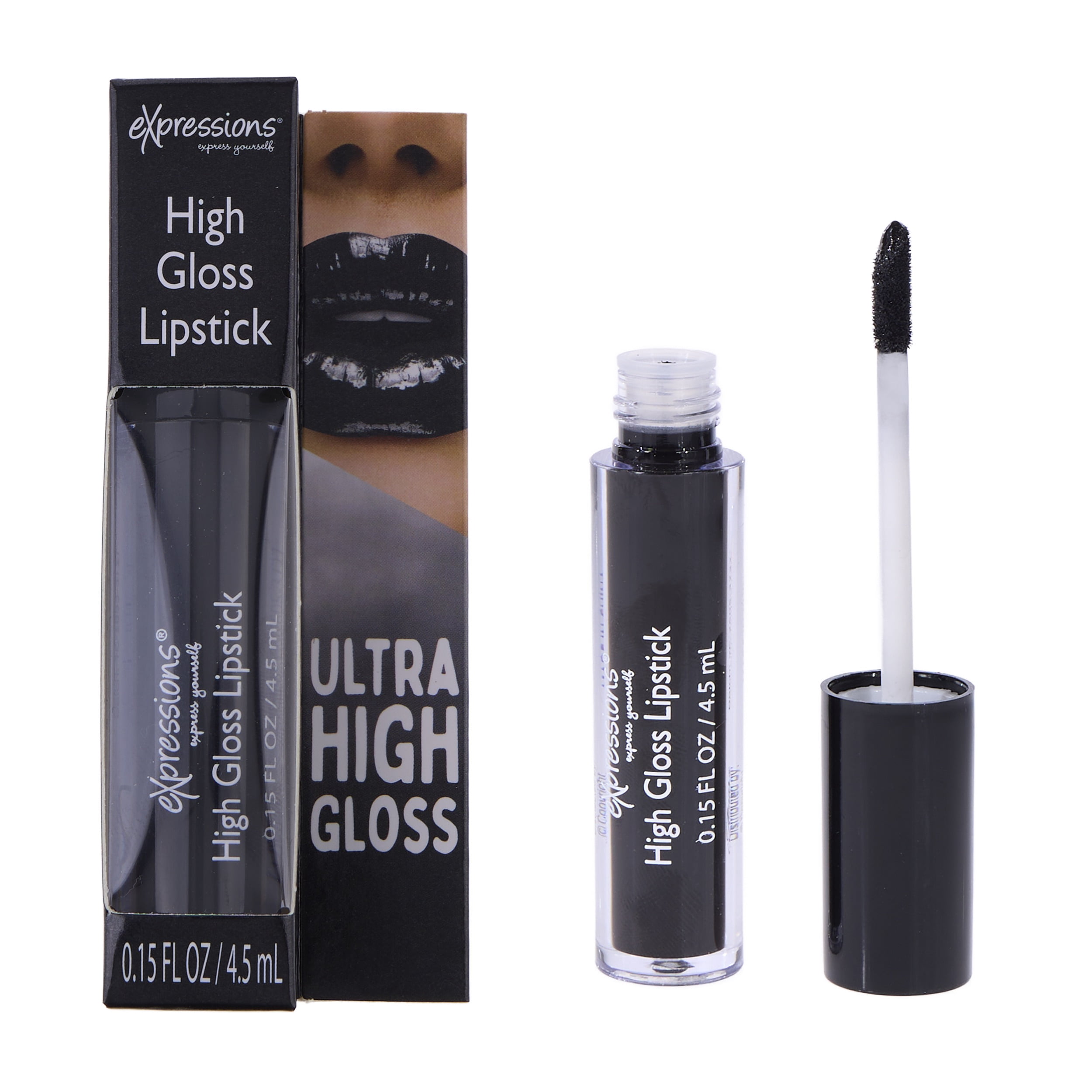 Expressions Metallic Halloween Lipstick for Costume Makeup - Shimmer Black