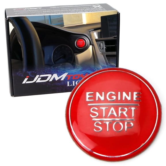 Gloss Red Keyless Engine Start Stop Push Button Cover For 2014-up Lexus IS GS ES RC, 2016-up RX NX, etc