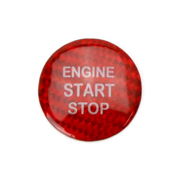 Gloss Red Real Carbon Fiber Keyless Engine Start/Stop Push Start Button Cover For 2014-up Lexus is GS ES RC, 2016-up RX NX, etc