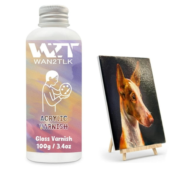 Gloss Varnish for Acrylic Painting, 100ml Gloss Acrylic Varnish Keeps Paintings from Yellowing, Cracking, Maintains Permanent Color