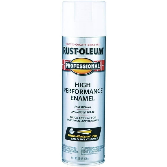 Rust-Oleum High Performance Enamel Spray Paint Gloss White 7592-838 - 15 Oz, Set of 6
