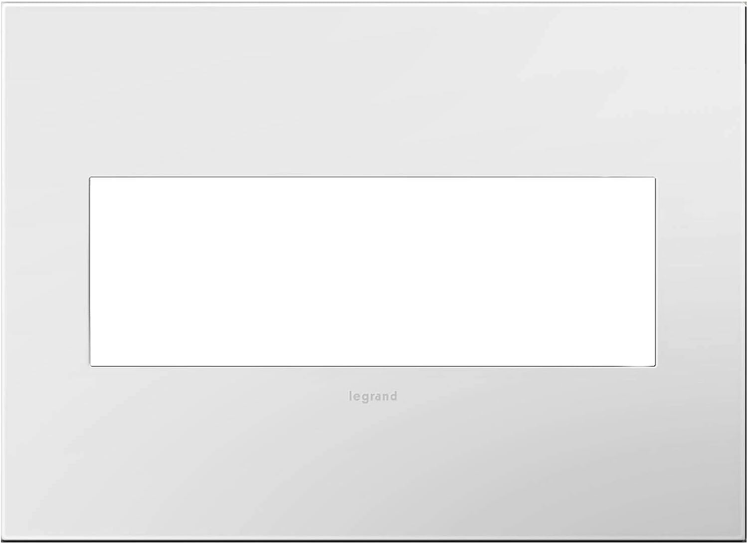 Gloss WhiteOnWhite, 3Gang Wall Plate, AWP3GWHW4