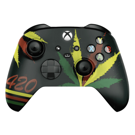 "Glossy 420" Xbox One X SMART Custom Rapid Fire Modded Controller. FPS mods. COD Warzone