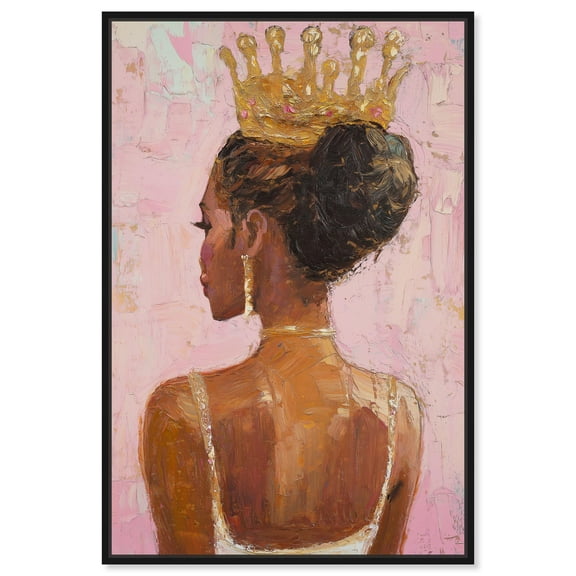 Glossy Allure Canvas Ebony Portrait Art by Art Remedy, Black Frame, 10" x 15"