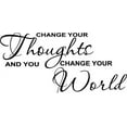 thumbnail image 1 of Glossy Black 45" x 22" Change Your Thoughts And You Change Your World Vinyl Wall Art Home Decor Decal Sticker, 1 of 1