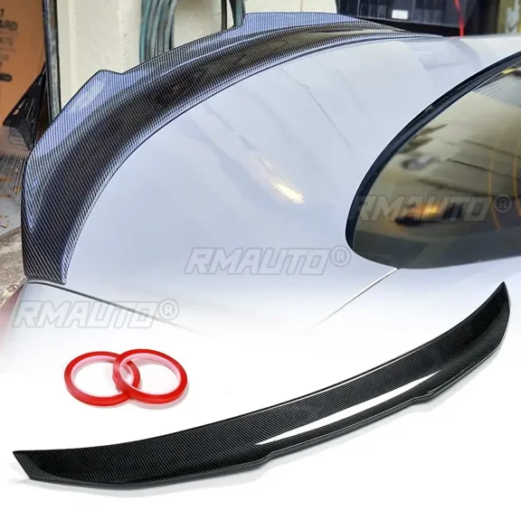 Glossy Black/Carbon Fiber Color ABS Fit For Infiniti Q50 2014-2020 Rear Car Trunk Lid  Spoiler Wings Car Accessories Body Kit