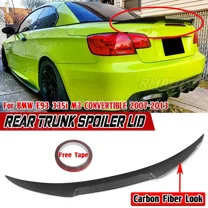 Glossy Black/Carbon Fiber Look Car Rear Trunk Lip M4 Style Rear Wing Spoiler For BMW E93 335i M3 CONVERTIBLE 2007-2013 Body Kit