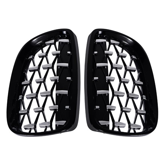 Glossy Black Chrome Front Kidney Grill Grille for 07-10 BMW E92 E93 08-13 3-Series M3 E92 E93