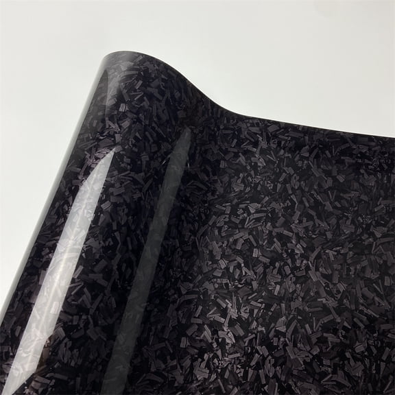 Glossy Black Forged Carbon Vinyl Wrap Auto Motorcycle Self-Adhesive Sticker Forged Carbon Car Body Film Tuning Wrapping Foil