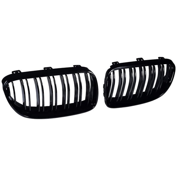 Glossy Black Front Hood Kidney Grille Grill for 11-13 E92 E93 LCI