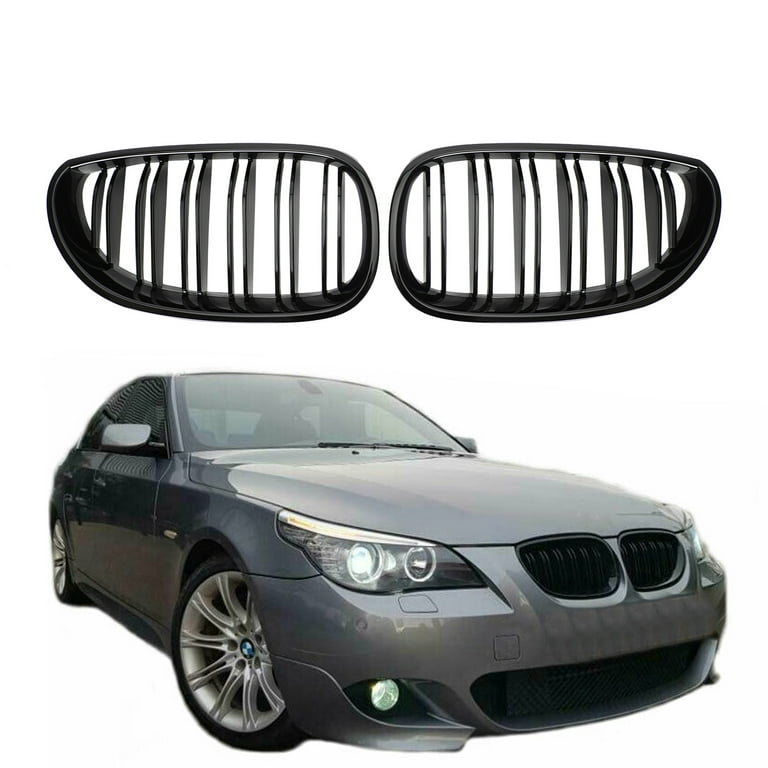 Glossy Black Front Sport Kidney Grille ABS For 04-2009 BMW E60 E61