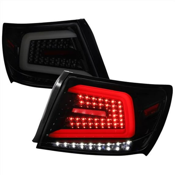 Glossy Black Housing & Smoked Lens Sedan LED Light Bar with Switchback Sequential Turn Signal White LED Bar for 2012-2014 Subaru WRX