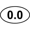 thumbnail image 1 of Glossy Black Picniva 0.0 Sticker No Running Don't Run Funny Marathon Bumper Sticker Oval 5" x 3" Decal, 1 of 1