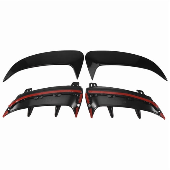 Glossy Black Rear Bumper Splitter Spoiler Rear Canard Air Vent Trim for a Class W177 A180 A200 A250 A45 2019+,2 x Rear Bumper Spoiler,Glossy Black