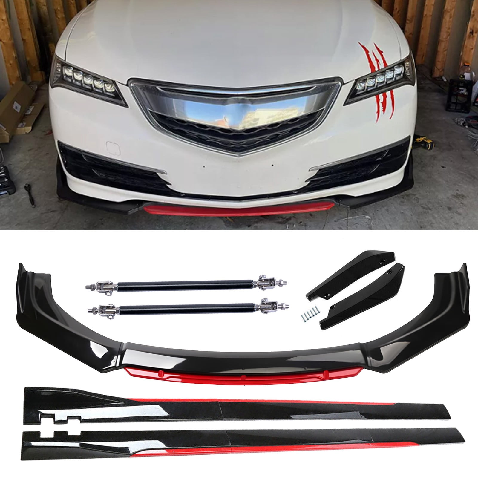 For Acura TL TLX Car Rear Bumper Diffuser Lip Spoiler Splitter Kits For Acura TL TLX Car Rear Bumper Diffuser Lip Spoiler Splitter Kits