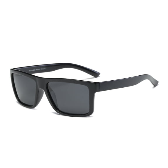 LumiSyne Polarized Square Sunglasses - Tortoise Shell Frame, UV400 Protection, For Driving & Outdoor Sports