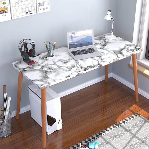 Glossy Black and White Marble Contact Paper 35 x 196 Inches Peel and Stick Wallpaper Vinyl Film Self Adhesive Removable Waterproof Wall Paper for Cabinet Countertop Kitchen Bathroom