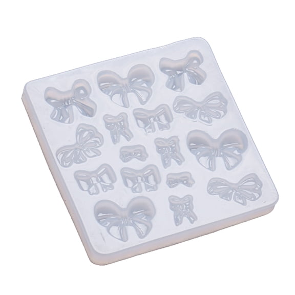 Glossy Bowknot Shape Hairpin Silicone Epoxy Resin Mold Keychain Pendant Jewelry for Valentine Gift Craft