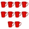 thumbnail image 1 of Glossy Ceramic Latte Coffee Mug 12 oz. Set of 10, Bulk Pack - Perfect for Tea, Espresso, Cappuccino, Hot Cocoa - Red, 1 of 5