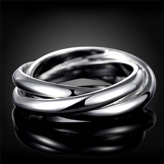 Glossy Copper Ring: Unisex European and American Style Geometric Retro Design Statement Ring for Fashion Enthusiasts