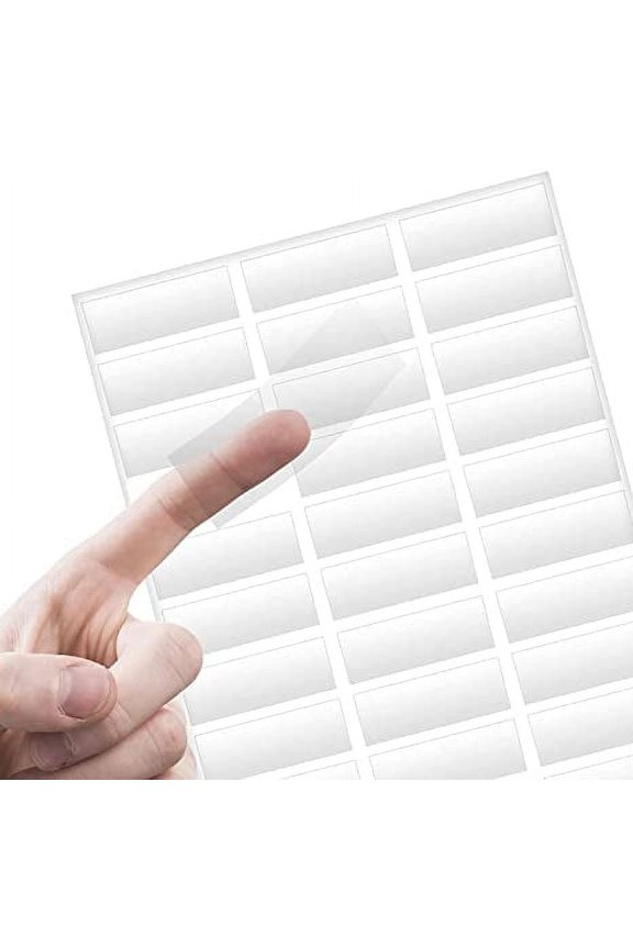 Glossy Crystal Clear Address Labels for Laser Printer, 1 X 2.5" Self Adhesive, 30 Labels per Sheet, 10 Letter Sheets Size Included, 300 Labels, Transparent Printable Rectangle Mail Shipping Labels