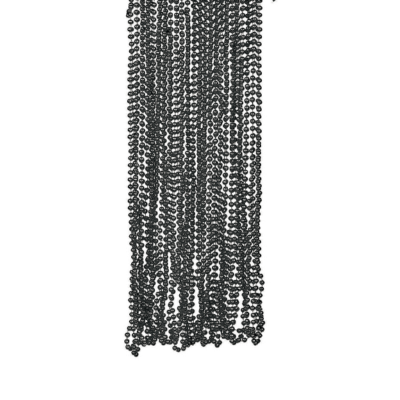 Glossy Finish Black Beads Necklace (4Dz) - Jewelry - 48 Pieces