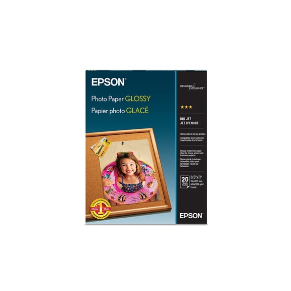 Epson Photo Paper Glossy, 8.5" x 11", 20 sheets